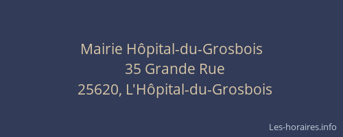 Mairie Hôpital-du-Grosbois