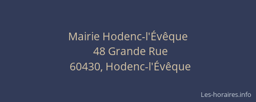 Mairie Hodenc-l'&Eacute;v&ecirc;que