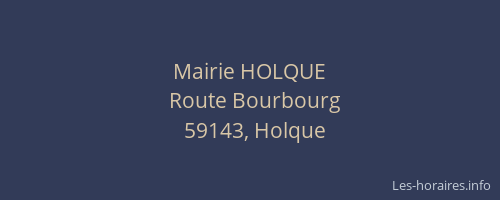 Mairie HOLQUE