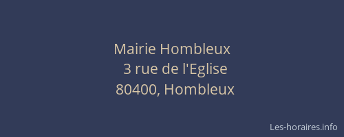 Mairie Hombleux