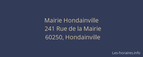 Mairie Hondainville
