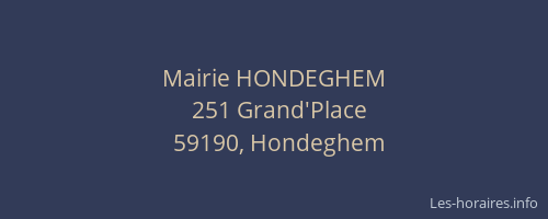 Mairie HONDEGHEM