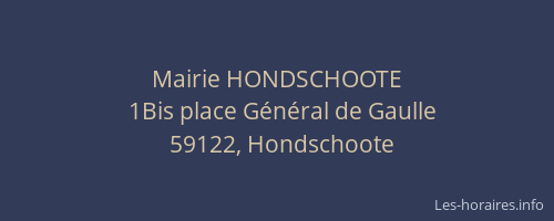 Mairie HONDSCHOOTE