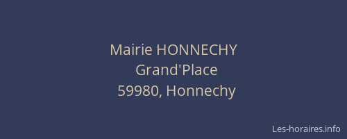 Mairie HONNECHY