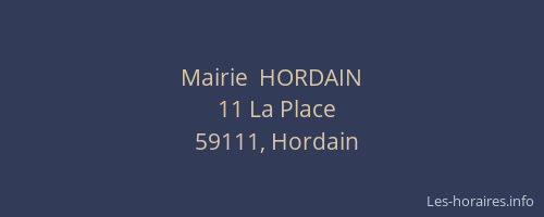 Mairie  HORDAIN