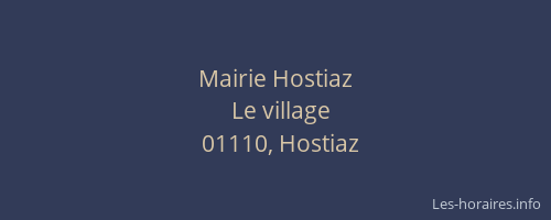 Mairie Hostiaz