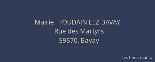 Mairie  HOUDAIN LEZ BAVAY