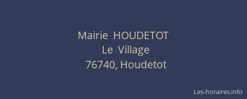 Mairie  HOUDETOT