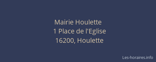 Mairie Houlette