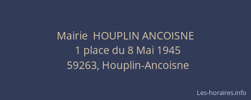 Mairie  HOUPLIN ANCOISNE