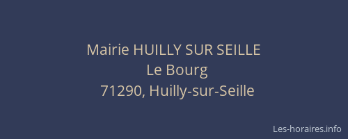 Mairie HUILLY SUR SEILLE