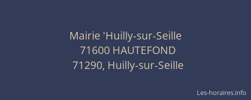 Mairie 'Huilly-sur-Seille