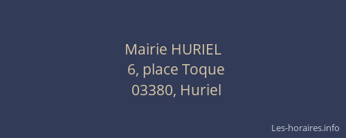Mairie HURIEL