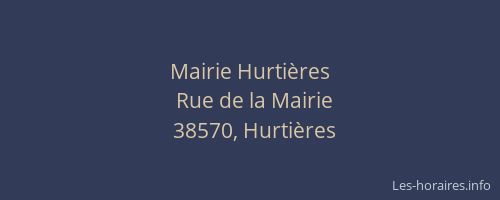Mairie Hurti&egrave;res