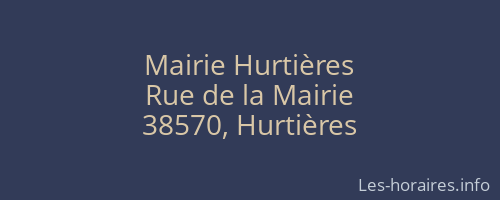 Mairie Hurtières