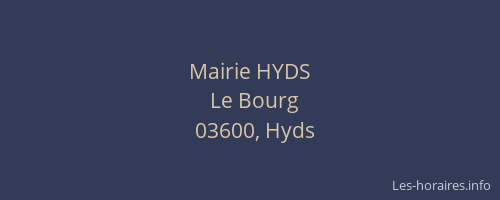 Mairie HYDS