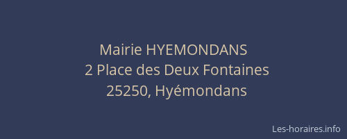 Mairie HYEMONDANS