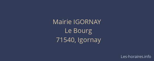 Mairie IGORNAY