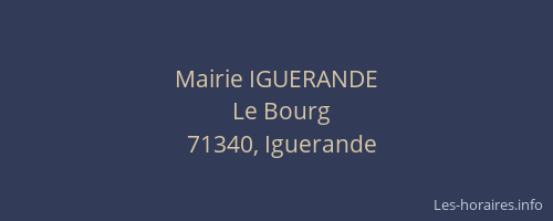 Mairie IGUERANDE