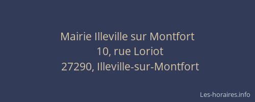 Mairie Illeville sur Montfort