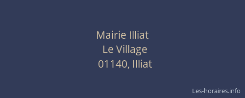 Mairie Illiat