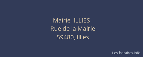 Mairie  ILLIES