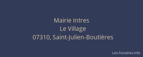 Mairie Intres