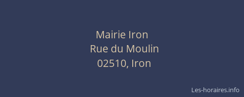 Mairie Iron