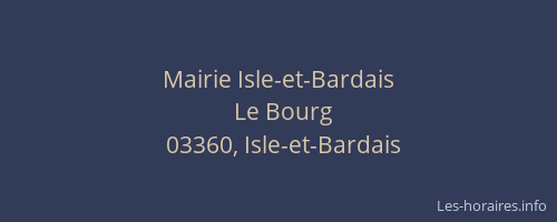 Mairie Isle-et-Bardais