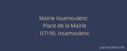 Mairie Issamoulenc