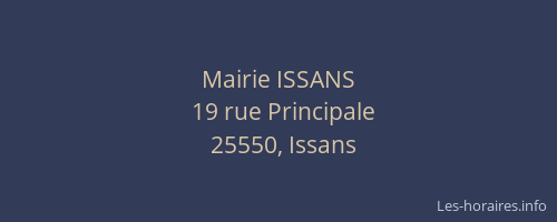 Mairie ISSANS