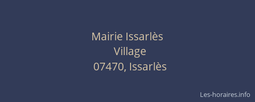 Mairie Issarlès