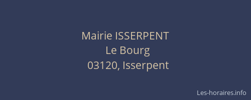 Mairie ISSERPENT