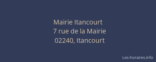Mairie Itancourt