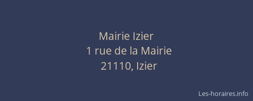 Mairie Izier