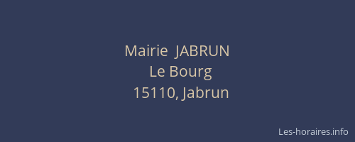 Mairie  JABRUN