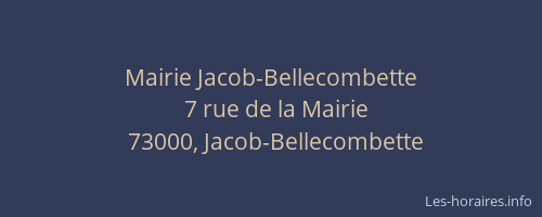 Mairie Jacob-Bellecombette