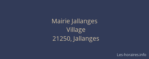 Mairie Jallanges