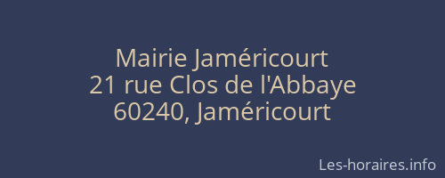 Mairie Jaméricourt