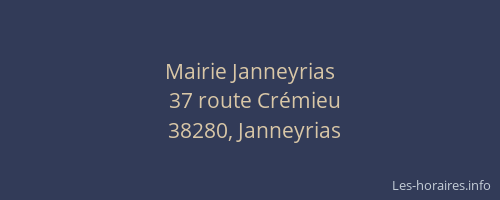 Mairie Janneyrias
