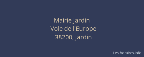 Mairie Jardin