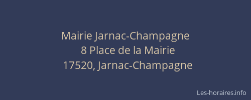 Mairie Jarnac-Champagne