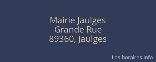 Mairie Jaulges