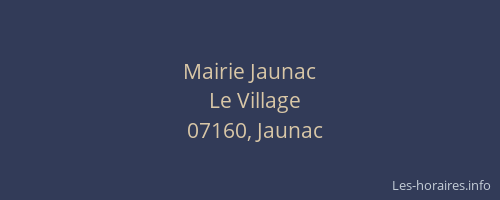Mairie Jaunac