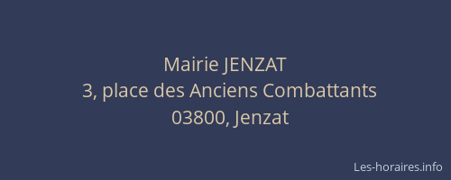 Mairie JENZAT