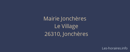 Mairie Jonchères