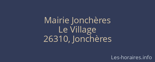 Mairie Jonchères