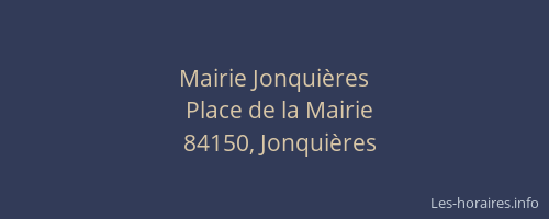 Mairie Jonqui&egrave;res