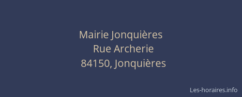 Mairie Jonqui&egrave;res