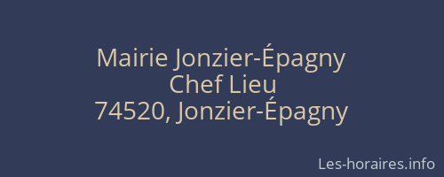 Mairie Jonzier-Épagny